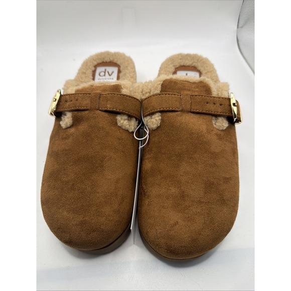 Dolce Vita Cozy Slide Clogs Women Cognac Slip-On Adjustable Buckle. Size 7 - Picture 6 of 13
